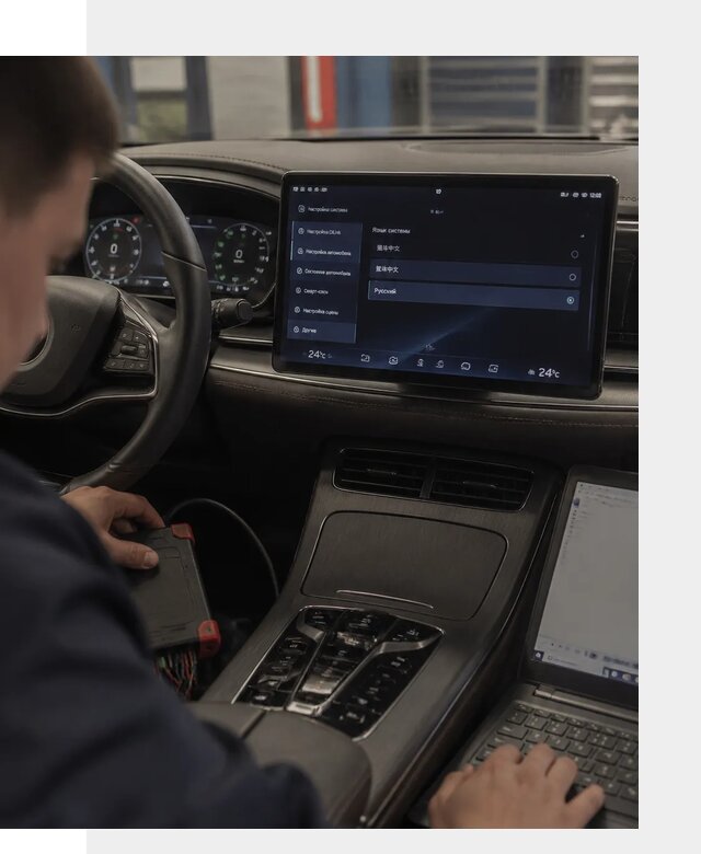Русификация автомобиля BYD HAN для эксплуатации в Костроме